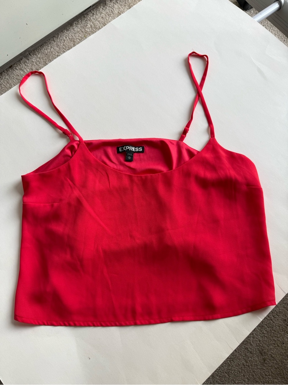 Spaghetti Strap Cami by Express, Red, XS